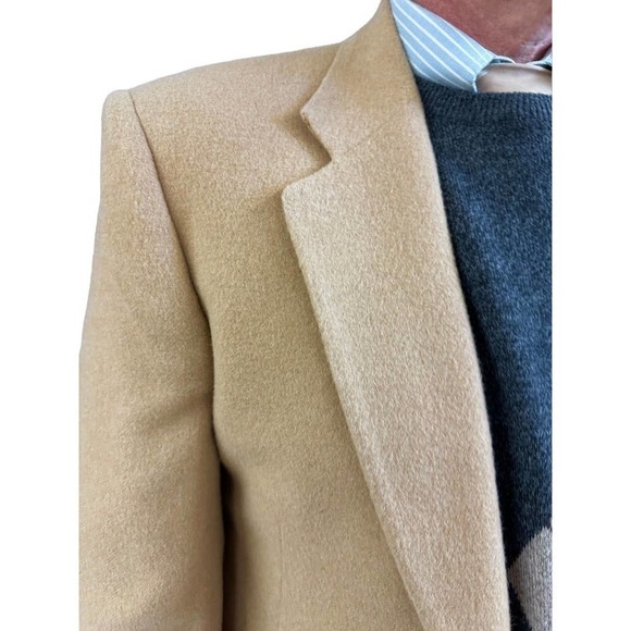 VTG Mens OPTIONS by STAFFORD 100% Camel Hair Sport Coat sz 42L - Picture 4 of 8